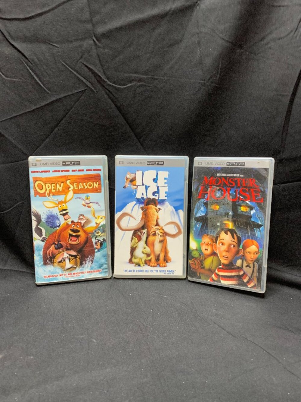 Lot of #3 PSP UMD Video's 1) Open Season 2) Ice Age 3) Monster House